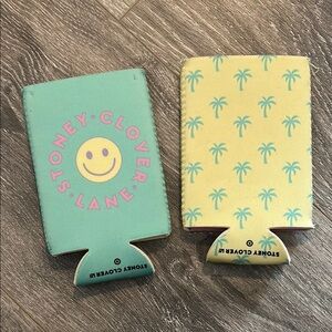 Stoney Clover Lane Mint and Yellow Drink Holders